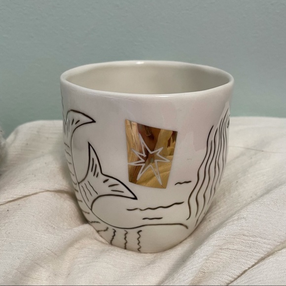 STARBUCKS 2013 Anniversary Siren Mug white and gold - Picture 4 of 6